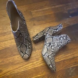 Snakeskin booties - lane bryant